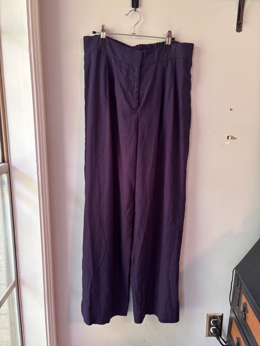 NWT Philosophy Navy Pull On Wide Leg Trousers Large